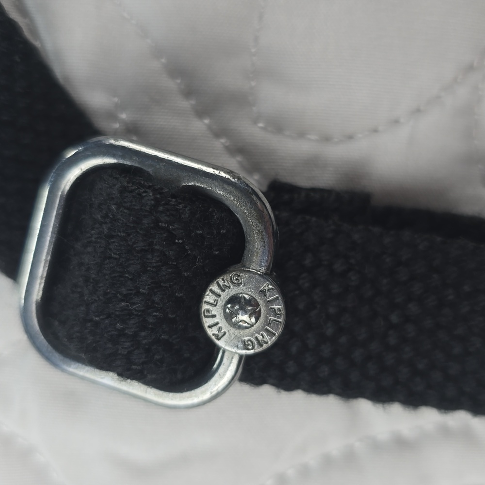 Kipling Black Nylon Crossbody Bag Multi Zip Lightweight Travel Everyday Purse - Picture 6 of 8